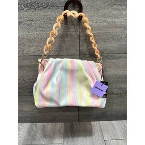 HOUSE OF WANT Chill Vegan Leather Frame Clutch Sunset Stripe Multicolor bag